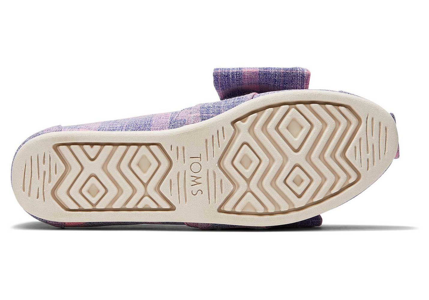 Toms Espadryle Damskie Fioletowe/Różowe - Alpargata Plaid Bow - 97PDCUGXY